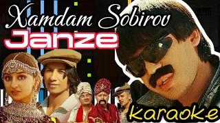 Xamdam Sobirov - JANZE | KARAOKE • TEKST • QO'SHIQ MATNI • PIANO VERSION • MINUS | by kambarovoff