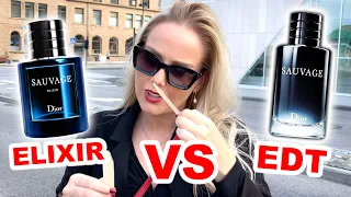 DIOR SAUVAGE ELIXIR vs SAUVAGE EDT **Women's Reactions** WHICH ONE SMELLS MORE ATTRACTIVE 💋