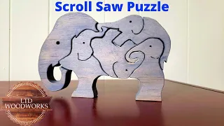 Children's Elephant Puzzle/ Scroll Saw Puzzle Project