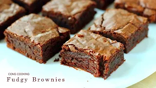 New York Famous Bakery's Secret Recipe ! Just Stir to Make Perfect Fudgy Brownies | Cong Cooking