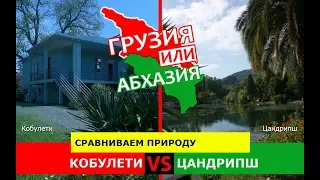 Грузия или Абхазия!  Сравниваем природу. Кобулети и Цандрипш