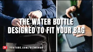STAINLESS STEEL MEMOBOTTLE : THE FLAT WATER BOTTLE DESIGNED TO FO FIT YOUR BAG | Gizmo Hub