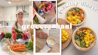 DAY IN THE LIFE | healthy grocery haul, easy dinner recipe, what I eat in a day +