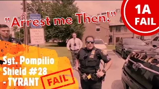 "ARREST ME THEN!" | SGT. SAYS FILMING IN PUBLIC IS AGAINST VILLAGE CODE! GETS EDUCATED ON 1A #IDFAIL