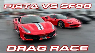 Why the future of Super Cars is ELECTRIC * Ferrari Pista vs SF90 Stradale Drag Race