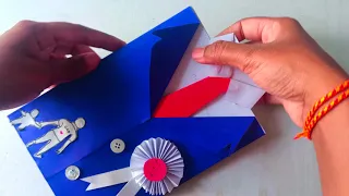 ||Diy||Father's greeting card with paper||making easily||
