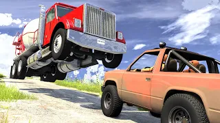 Realistic Cliff Drops #5 - BeamNG Drive Crashes | CrashBoomPunk