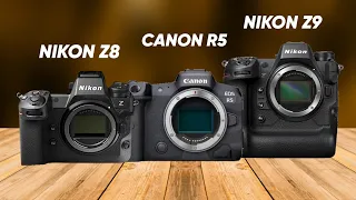 Nikon Z8 Vs Nikon Z9 Vs Canon R5 | Announced | Comparison