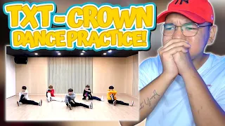 SUMAKIT ULO KO DITO! NAPAKALUPET! │ DANCER REACTS to TXT - CROWN DANCE PRACTICE