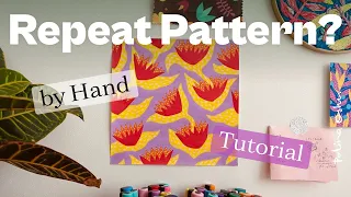 How to Make a Repeat Pattern by Hand / Create a Pattern Tile / Seamless Pattern / Making Repeats