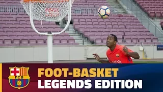 Barça Legends compete in foot-basket technical challenge