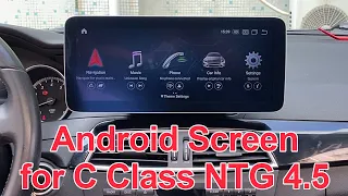 Mercedes W204 NTG4.5 install a 12.3" android screen with CarPlay  android auto (android 12)