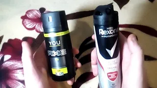Сравнения двух дезодорантов AXE и Rexona