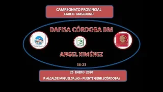 ANGEL XIMENEZ vs DAFISA CÓRDOBA BM CADETE MASCULINO 25-01-20.