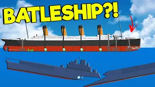 I Made the TITANIC into a Battleship?! (Ships of War Gameplay Sinking Ship)