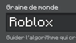 A quoi ressemble la Seed Roblox sur Minecraft Bedrock ?