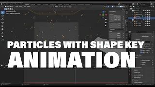 Real confetti with shape keys animation particles collection - blender 3.1.2