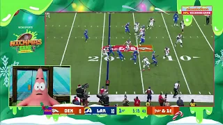 Patrick Star ROASTS Russell Wilson after throwing INT | NFL Nickmas Game on Nickelodeon 2022