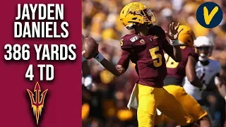 Arizona State QB Jayden Daniels Leads His Team Past The Cougs 386 Yards 4 TD