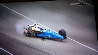 Scott Dixon and Jay Howard  huge crash Indy 500 2017