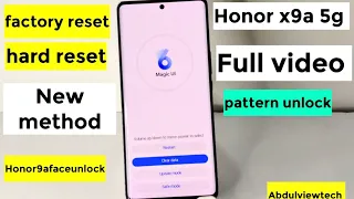 Honor x9a 5g hard reset honor x9a