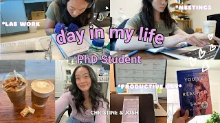 DAY IN THE LIFE of a biology PhD student | productive & realistic vlog