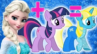 Frozen + My Little Pony | Pinkie Pie, Queen Elsa, Rainbow Dash & More! | Character Mashup!