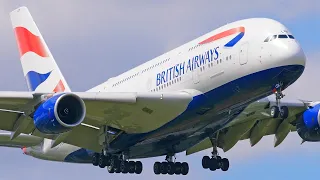 [4K] SPECTACULAR Landings | 747 A380 777 A350 787 | LHR London Heathrow Airport Plane Spotting