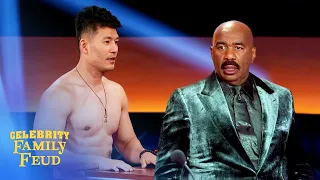 Kevin abs-olutely STUNS Steve Harvey! | Celebrity Family Feud