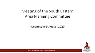 05/08/2020 - South Eastern Area Planning Committee meeting