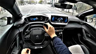 Peugeot e-208 GT (Full electric) 134HP - POV Test Drive. Peugeot GoPRO driving.