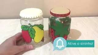 Do Lixo ao Luxo  Pote de Vidro Decorado Decoupagem   Artesanato DIY