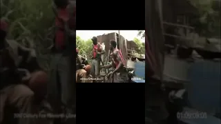 Ape With AK-47 shoots at African Soldiers #shorts