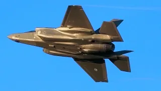 [4K] GOLDEN HOUR Takeoff 4X F-35 Lightning II Stealth jets