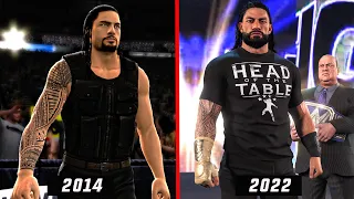 Roman Reigns Entrance Evolution in WWE Games!