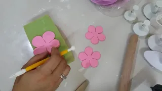 How to make gumpaste flower and shapes using cutter | easy gumpaste recipe tutorial