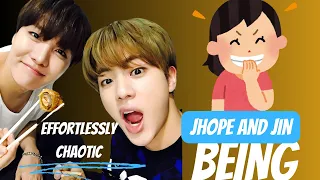 2seok (j-hope and jin) being effortlessly chaotic, sharing the same brain cell!