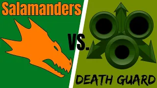 Mechanized Snoot-Booping - Salamanders Vs. Death Guard - DoW: Unification Mod