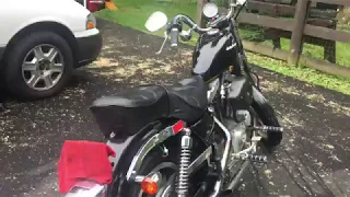 1983 Sportster xlh cold start, drag pipes