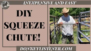 DIY Squeeze Chute!!! It worked beautifully!!!