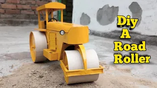 How to make cardboard Road Roller. Minature Road Roller. #The Unique Model Maker.