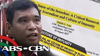 Bandila: 'Culture of impunity' hamon sa mga mamamahayag, ayon sa pag-aaral