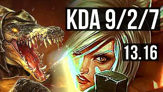 RENEKTON vs RIVEN (TOP) | 9/2/7, 300+ games, Dominating | KR Challenger | 13.16