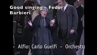 Mezzo soprano Fedora Barbieri sounds darker than baritone Carlo Guelfi!