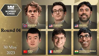 Norway Chess 2024 | Round 04 | Magnus, Hikaru, Ding, Fabiano, Alireza & Pragg