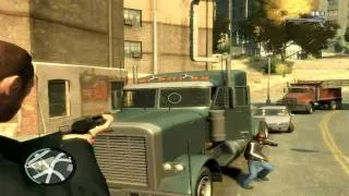 GTA IV gameplay - truck chase