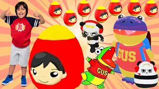Tag with Ryan - Combo Panda Mystery Surprise Eggs All Characters Unlocked All Costumes All Vehicles