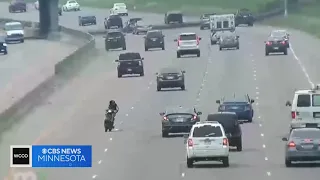 Scooter rider arrested after driving wrong way on Twin Cites highway