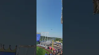 Blue Angels Fat Albert fly over at Kauffman Stadium 7/2/21