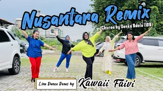 Nusantara Remix Line Dance Demo by Kawaii Faivi Choreo by Denka Ndolu (IDN)